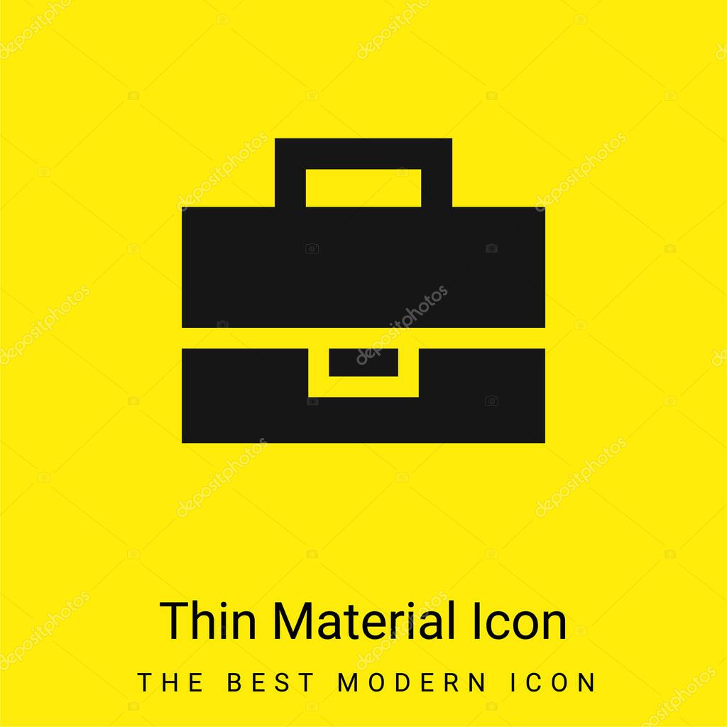 Black Briefcase minimal bright yellow material icon
