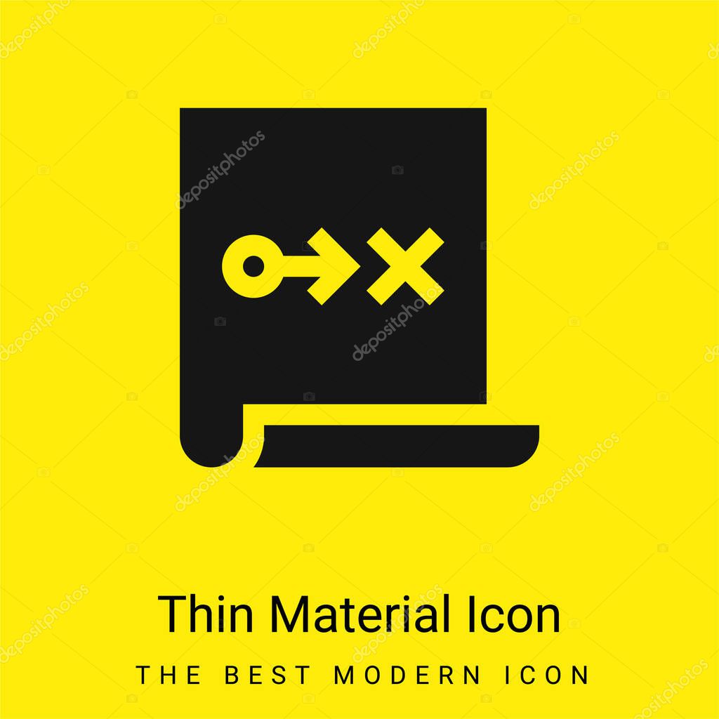 Action Plan minimal bright yellow material icon