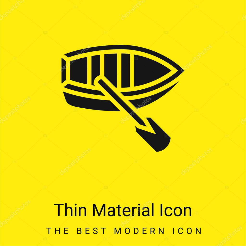 Boat minimal bright yellow material icon