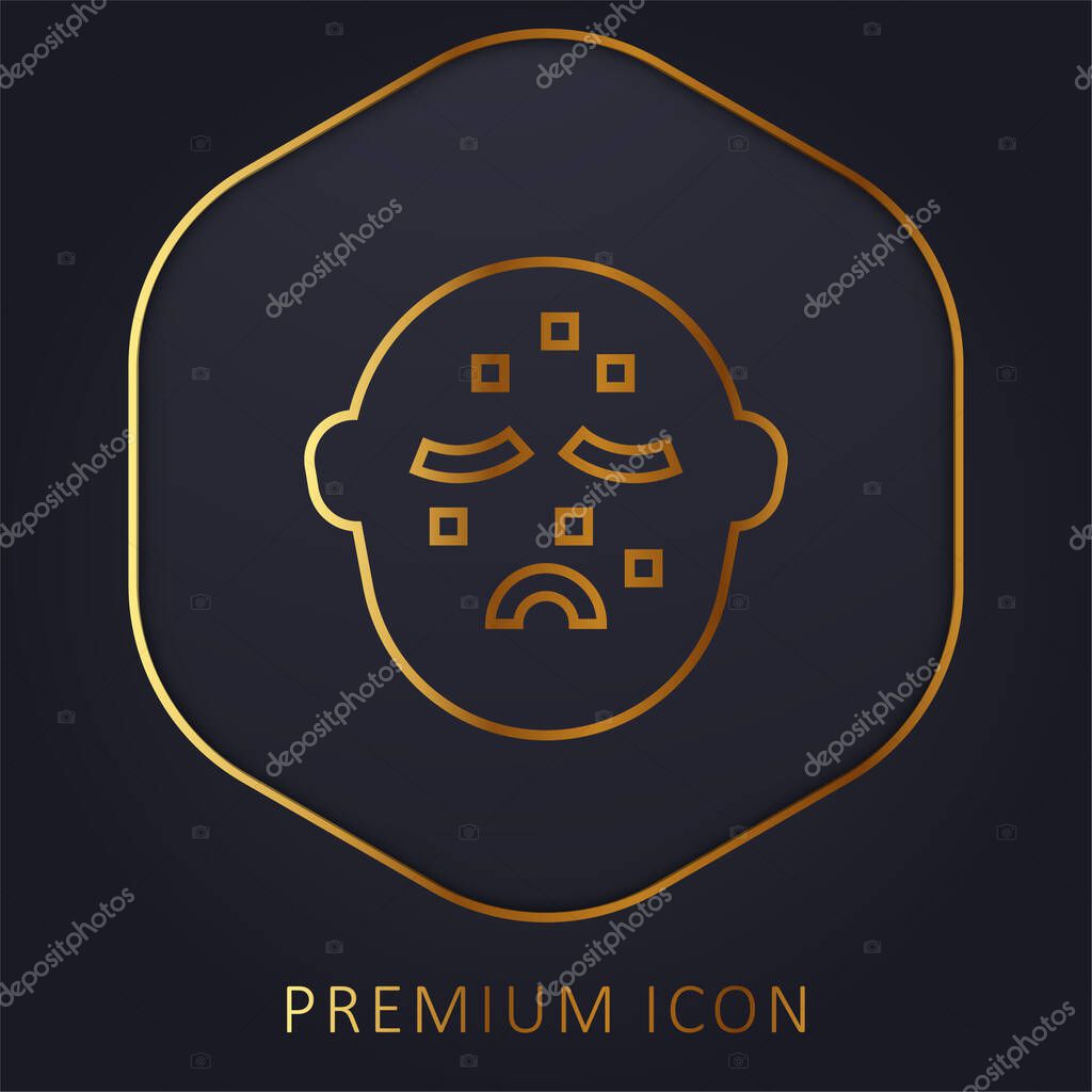 Acne golden line premium logo or icon