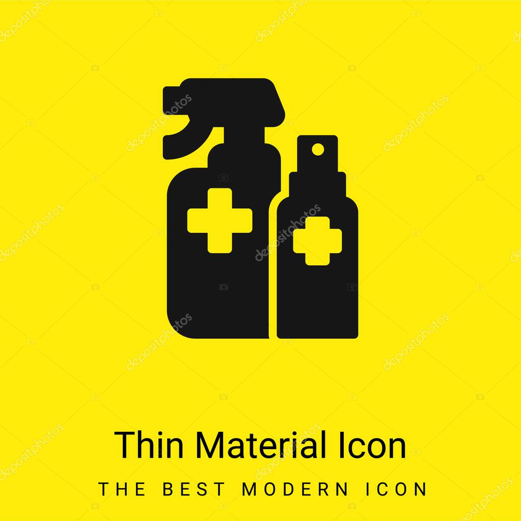Alcohol minimal bright yellow material icon