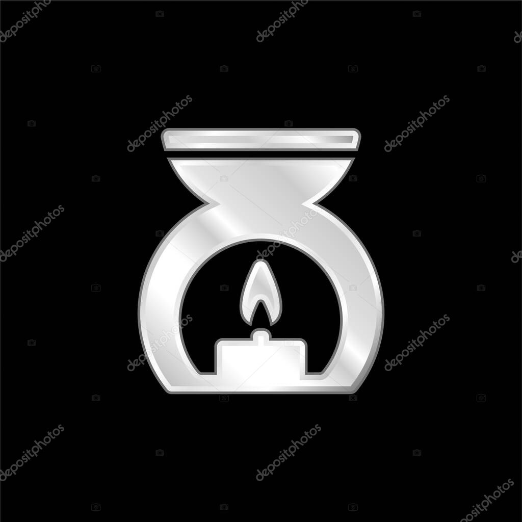 Aromatherapy Spa Treatment silver plated metallic icon