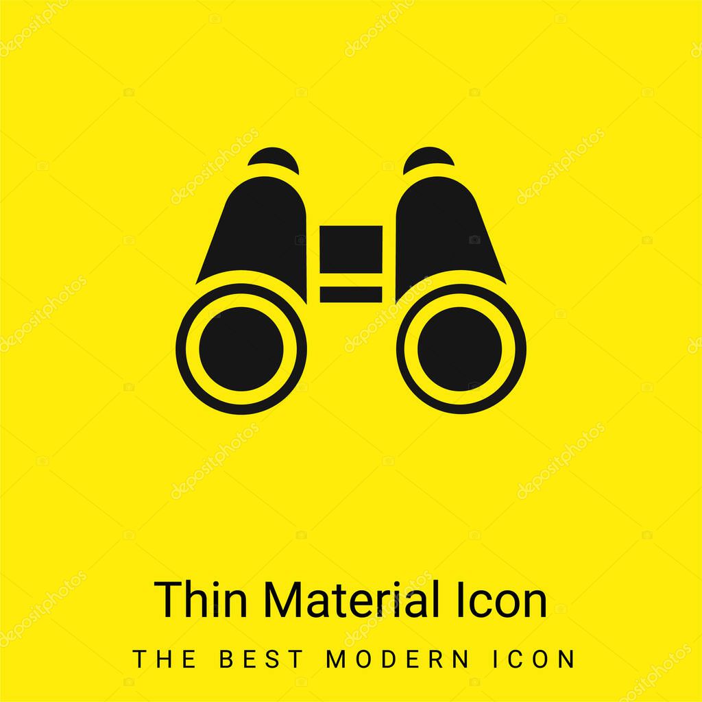 Binoculars minimal bright yellow material icon