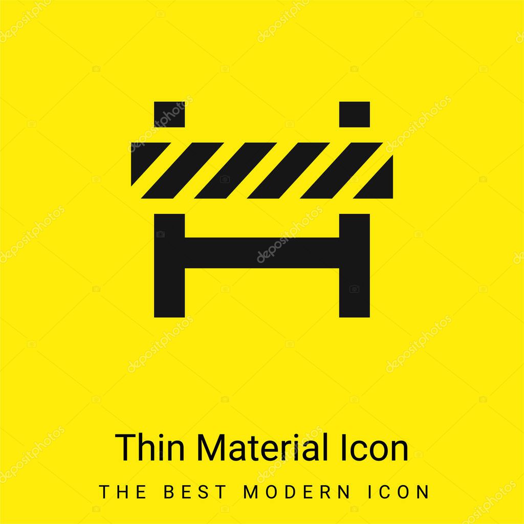 Barrier minimal bright yellow material icon