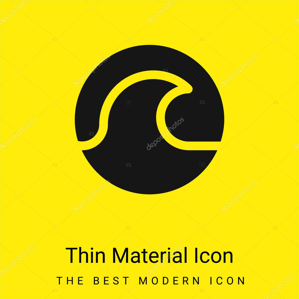 Beach minimal bright yellow material icon