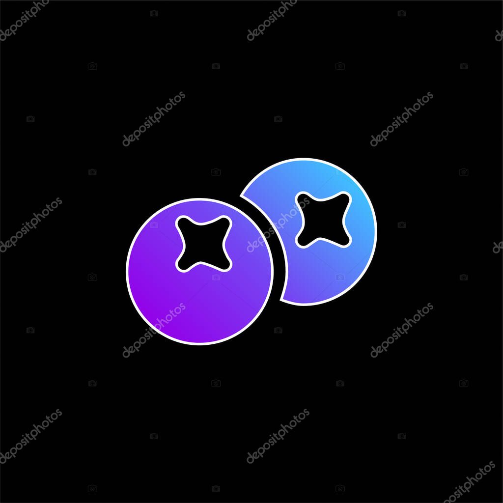 Berries blue gradient vector icon