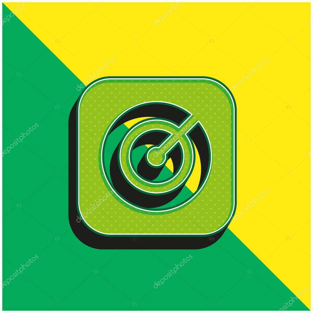 Apple Green and yellow modern 3d vector icon logo