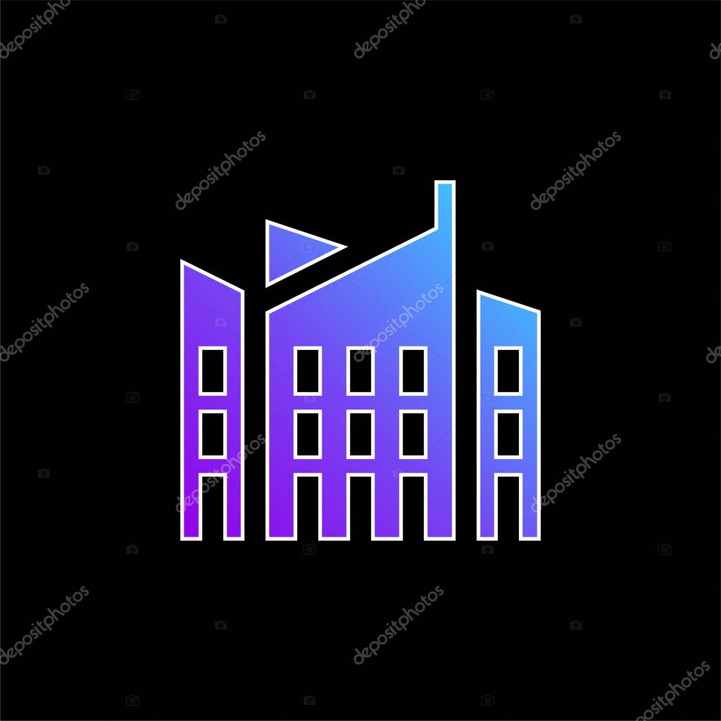 Architecture blue gradient vector icon