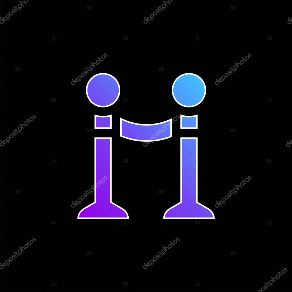 Barrier blue gradient vector icon