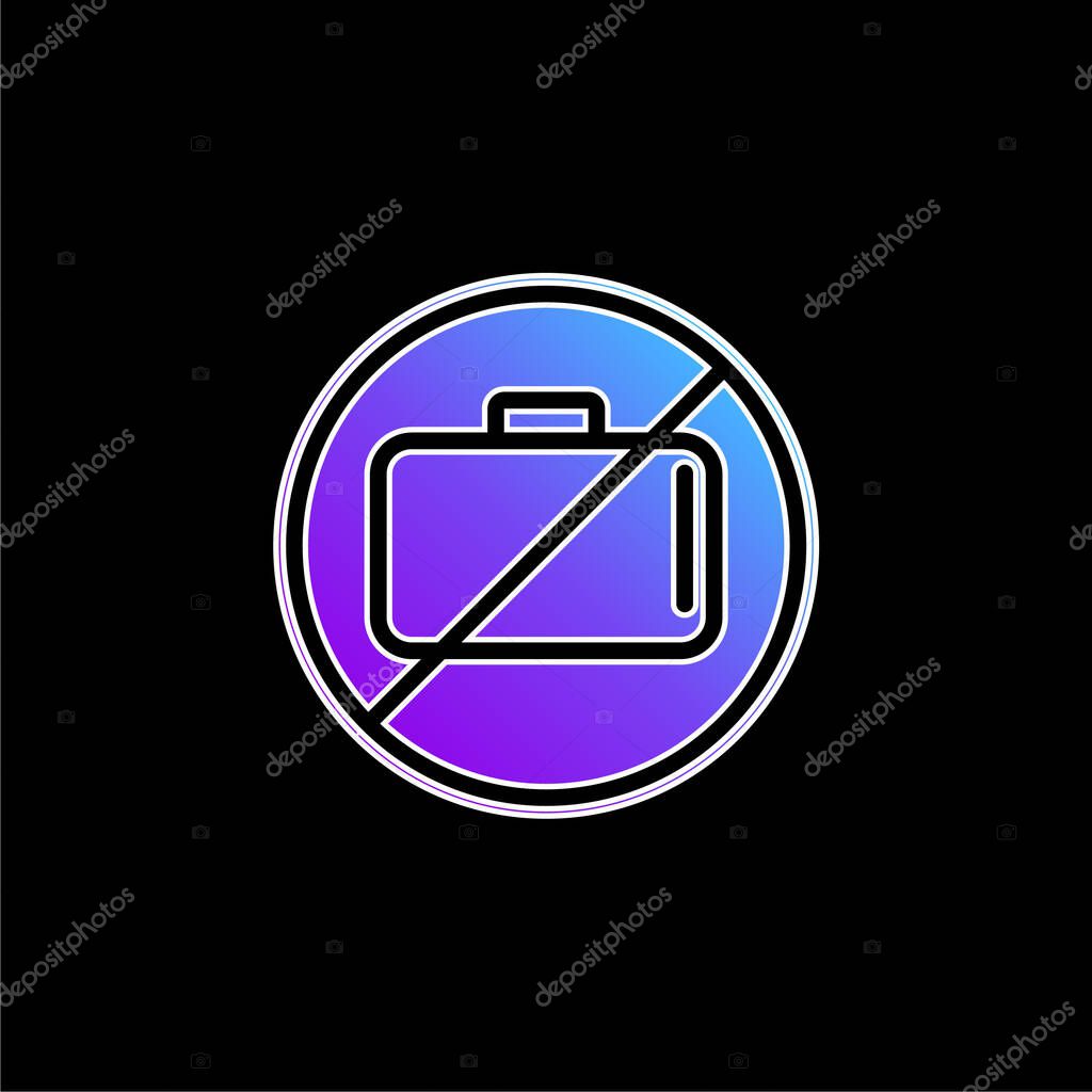 Baggage Ban Signal blue gradient vector icon