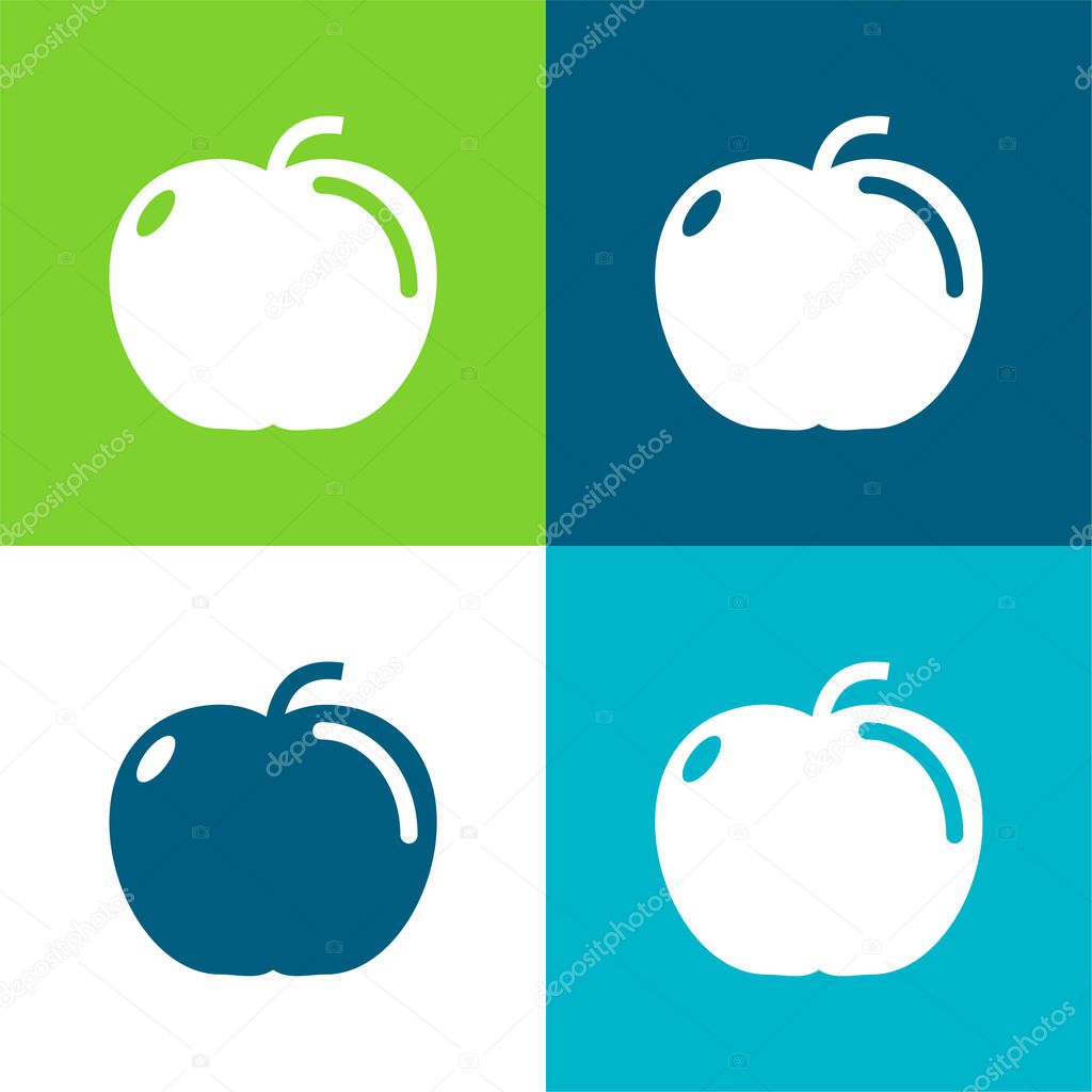Apple Flat four color minimal icon set