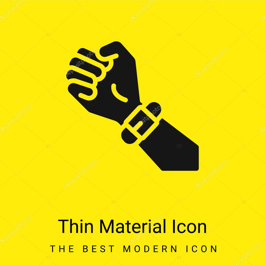 Band minimal bright yellow material icon