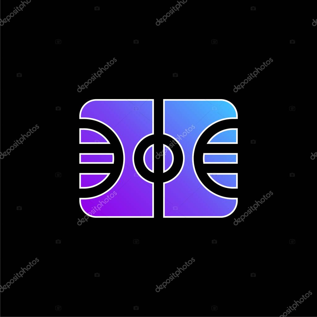 Basketball Court blue gradient vector icon