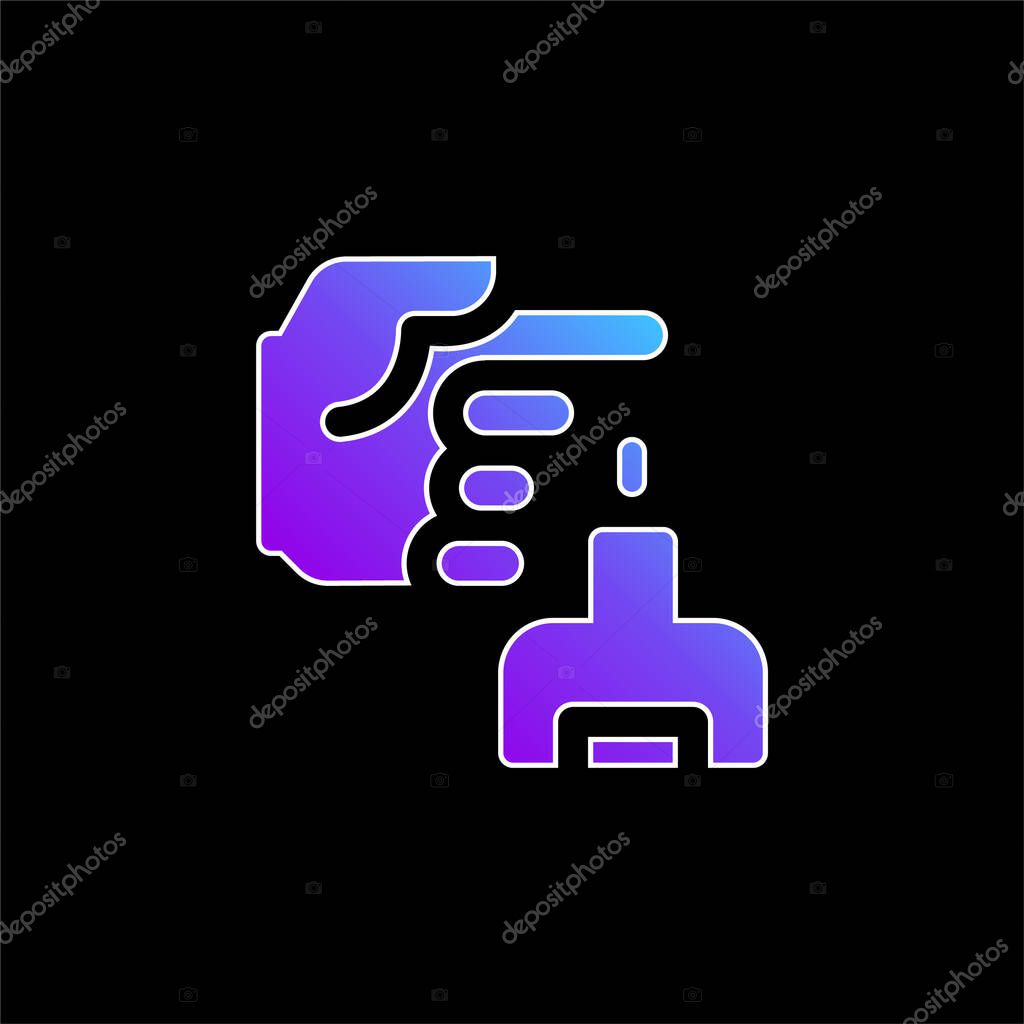 Blood blue gradient vector icon