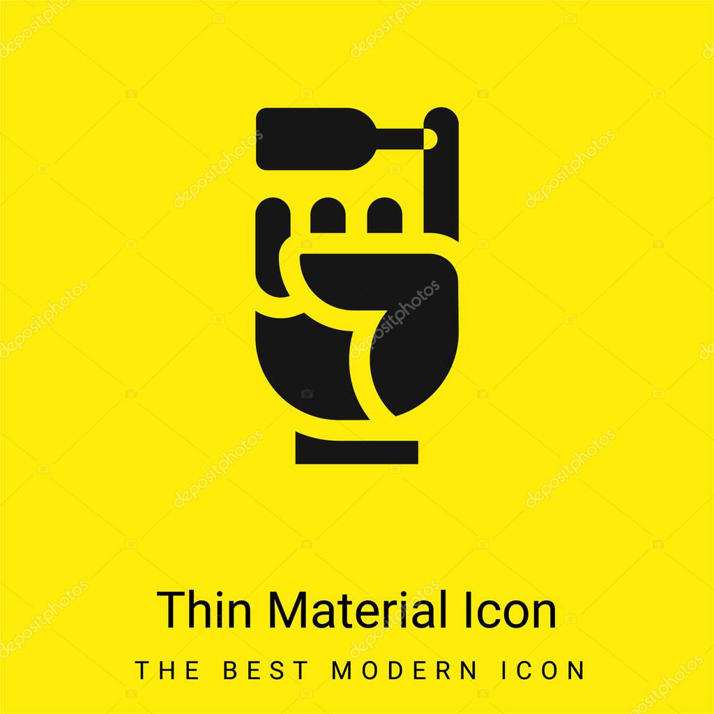 Blood Test minimal bright yellow material icon