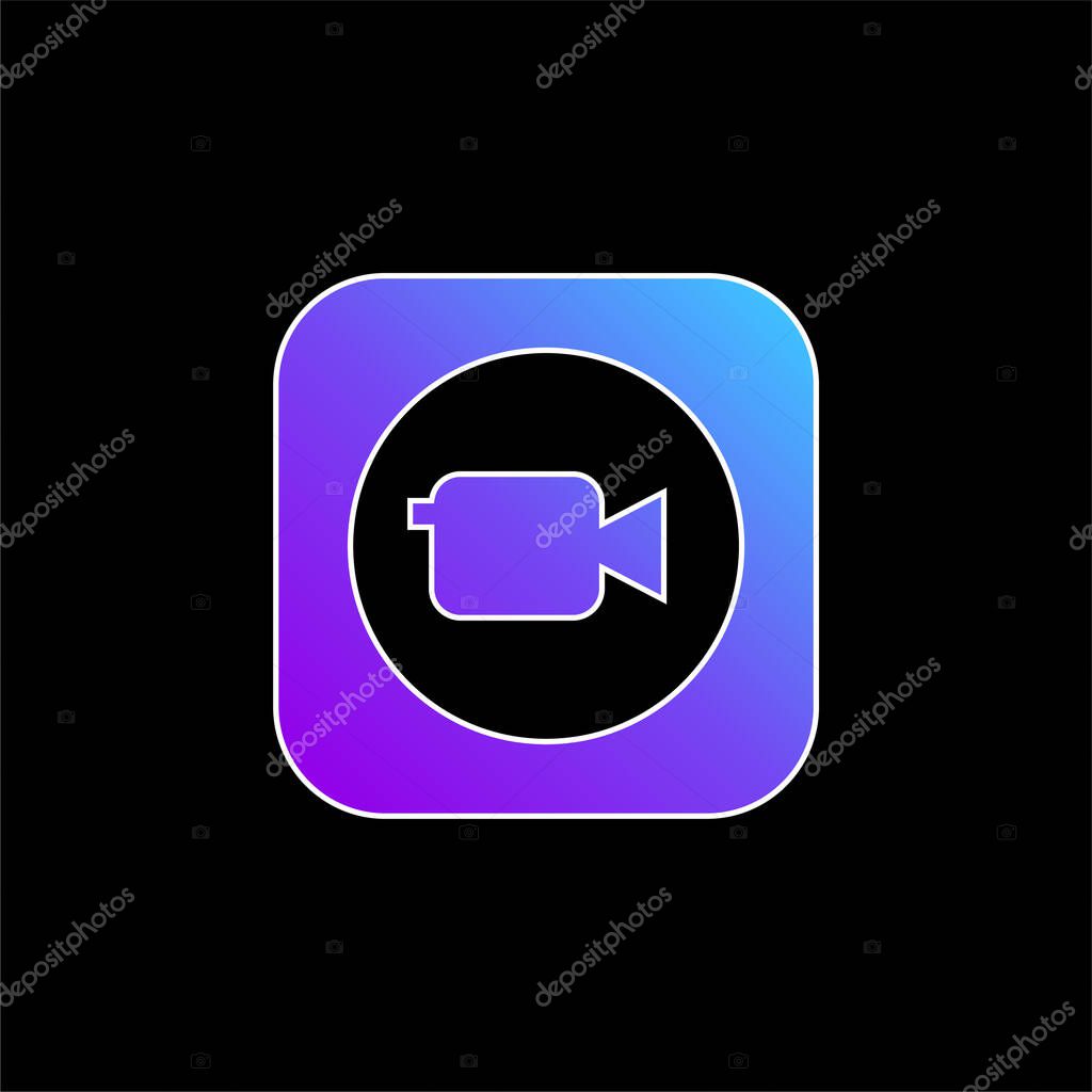 Apple blue gradient vector icon