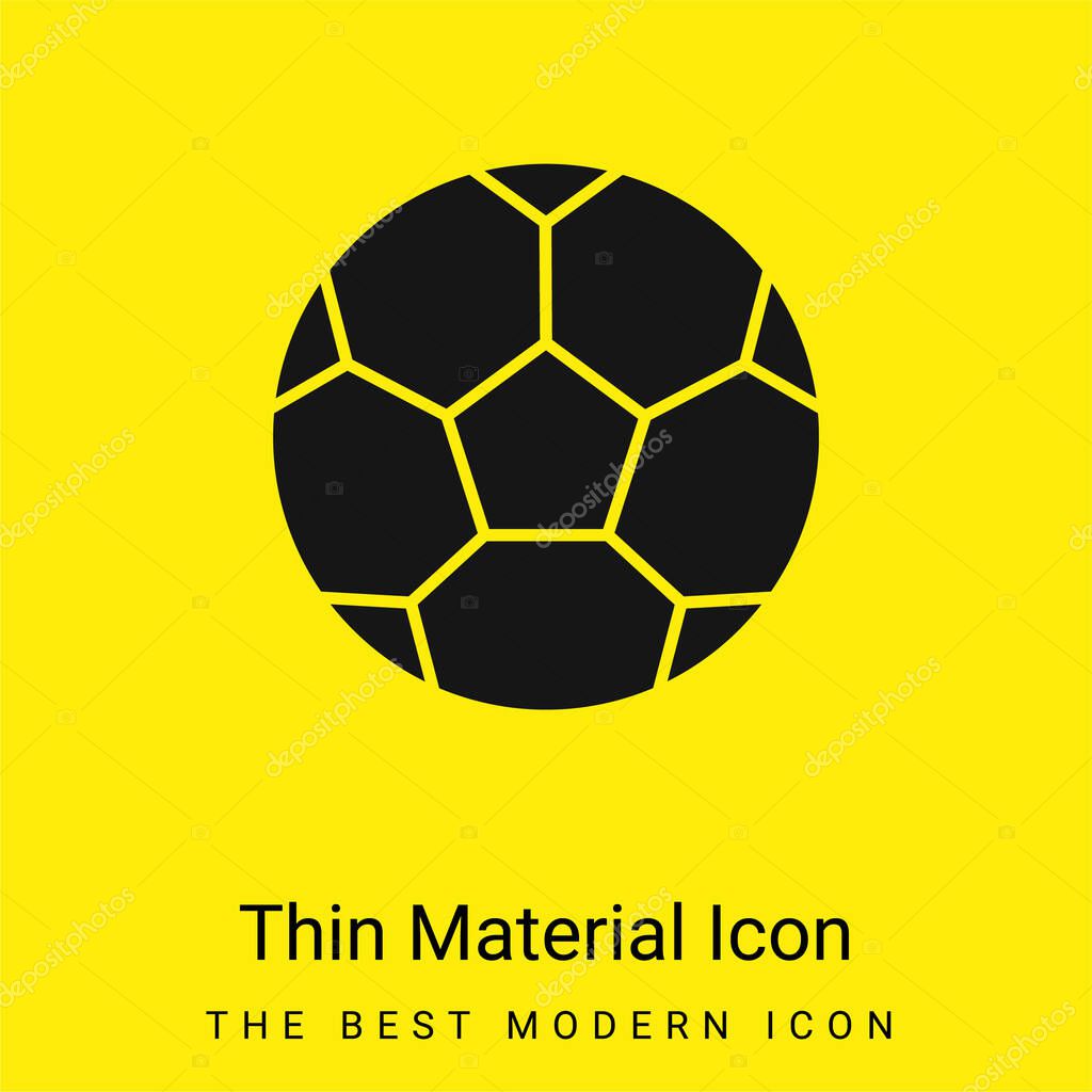 Ball minimal bright yellow material icon