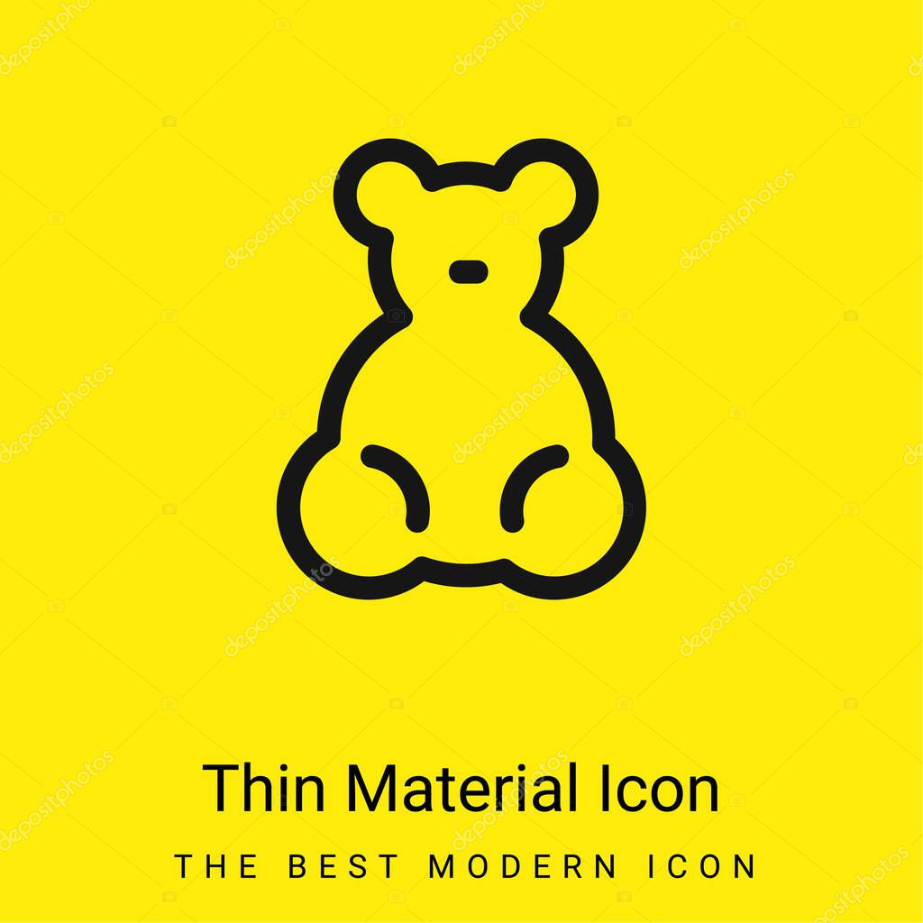Baby Bear Toy minimal bright yellow material icon