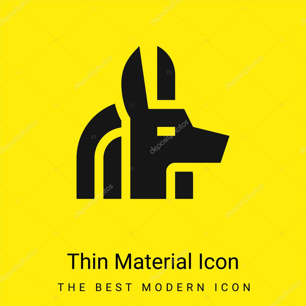 Anubis minimal bright yellow material icon