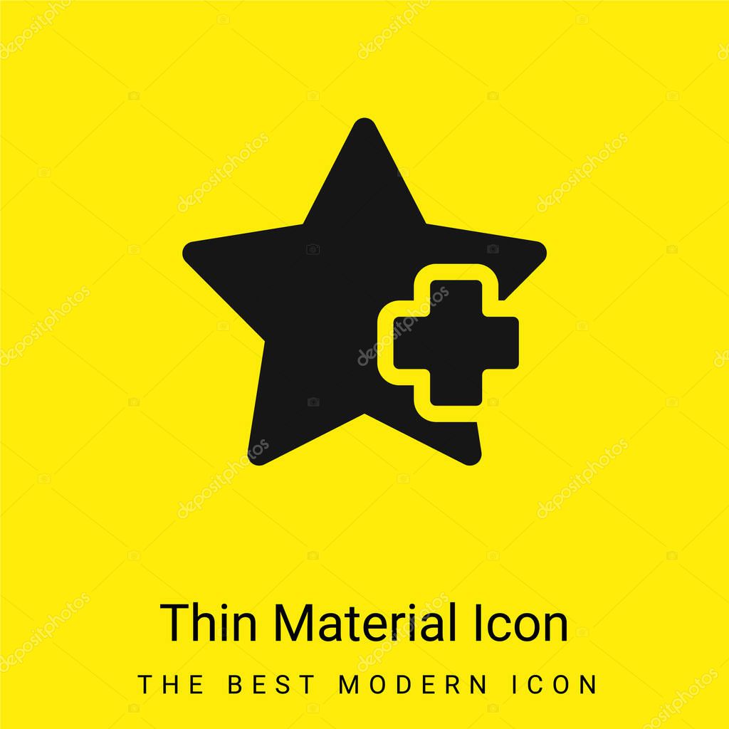 Add Star minimal bright yellow material icon