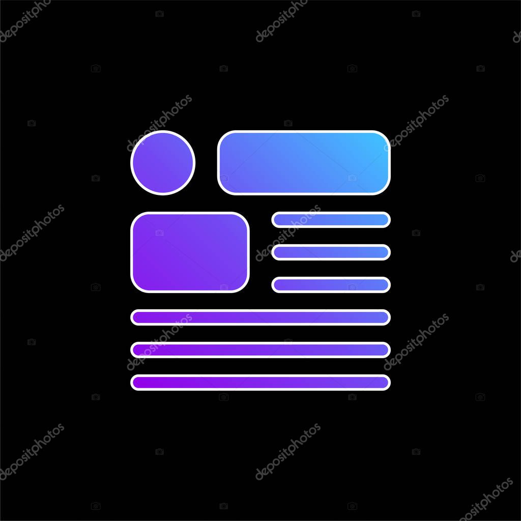 Article blue gradient vector icon