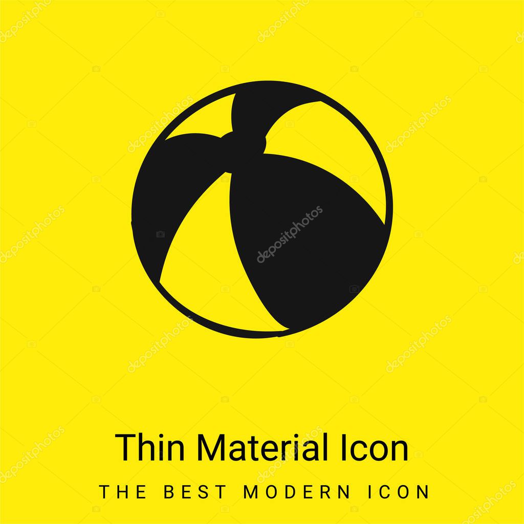 Beach Ball minimal bright yellow material icon