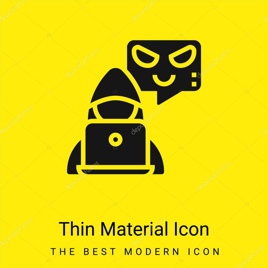 Botnet minimal bright yellow material icon