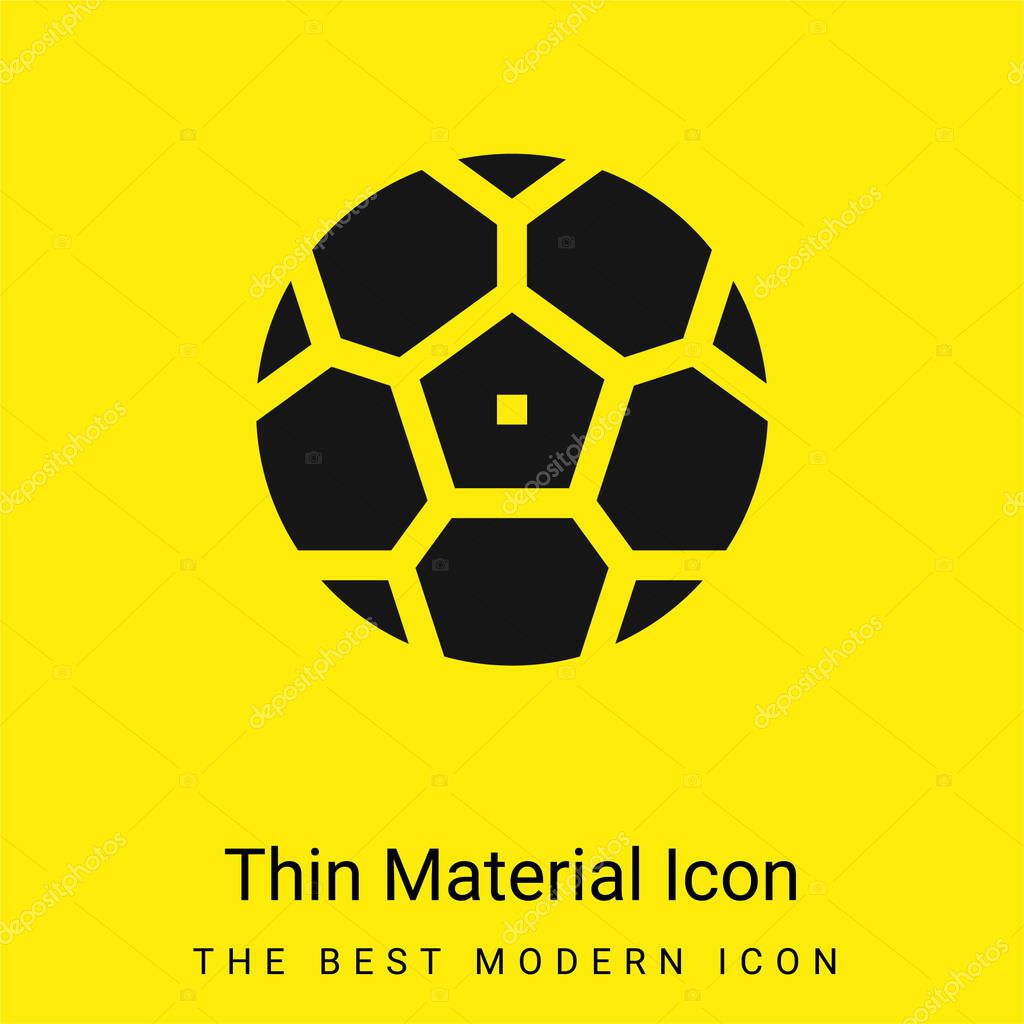 Ball minimal bright yellow material icon