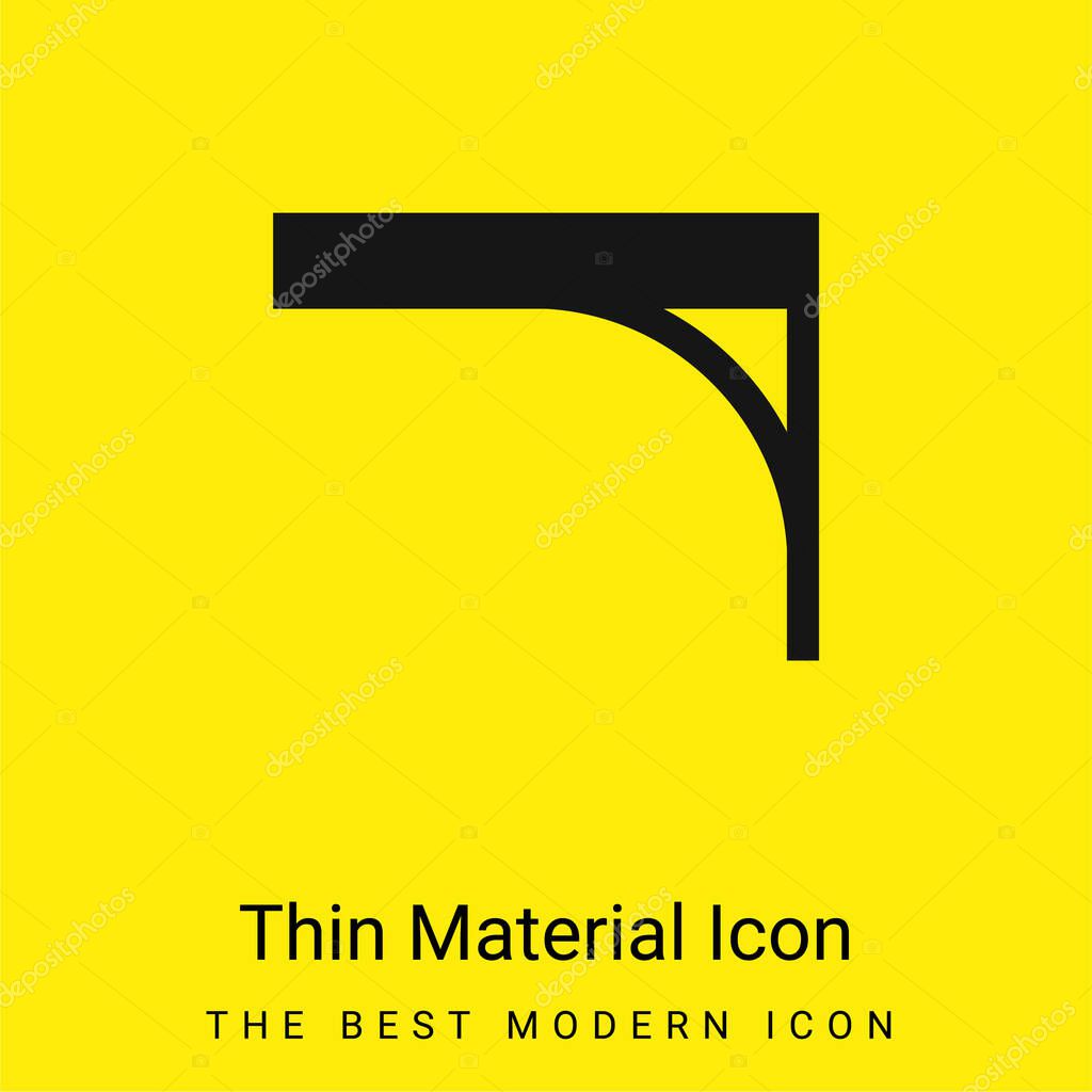 Bracket minimal bright yellow material icon