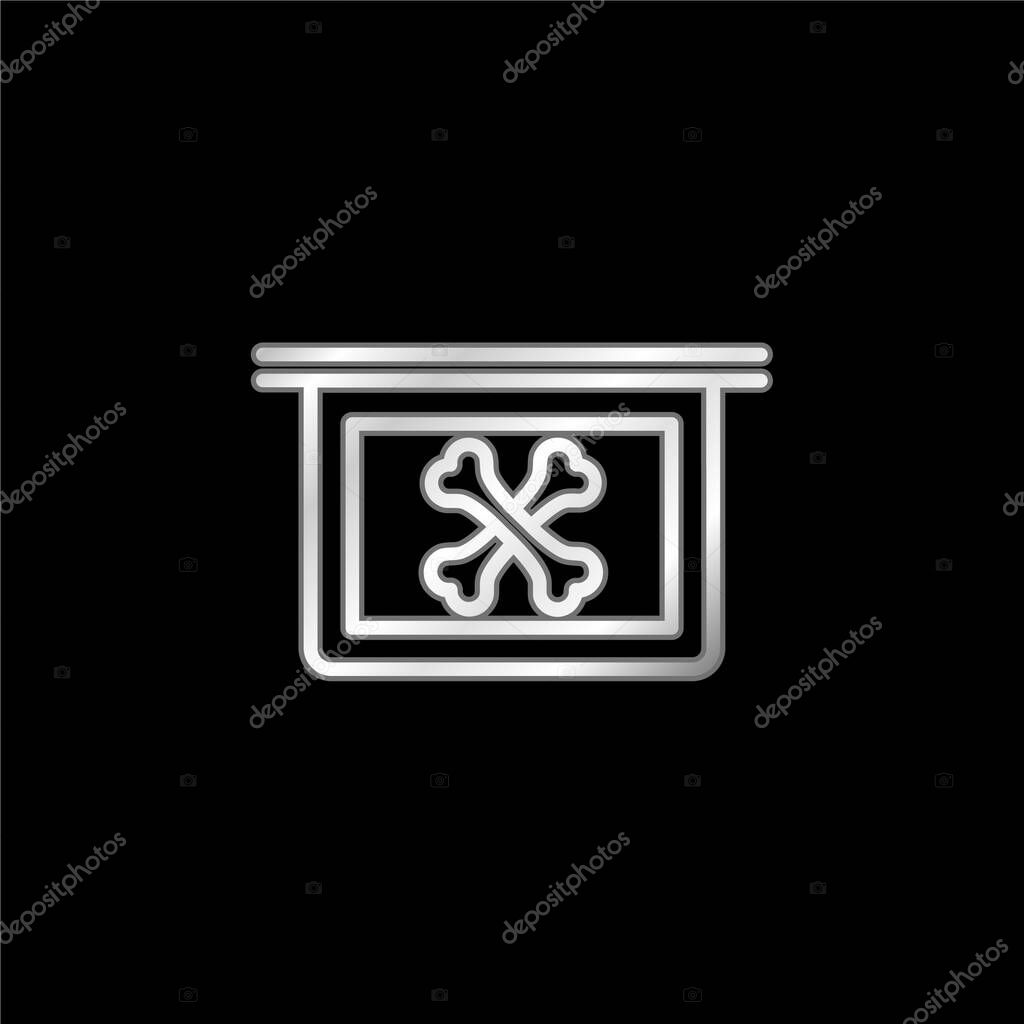 Bones X Ray Vision silver plated metallic icon