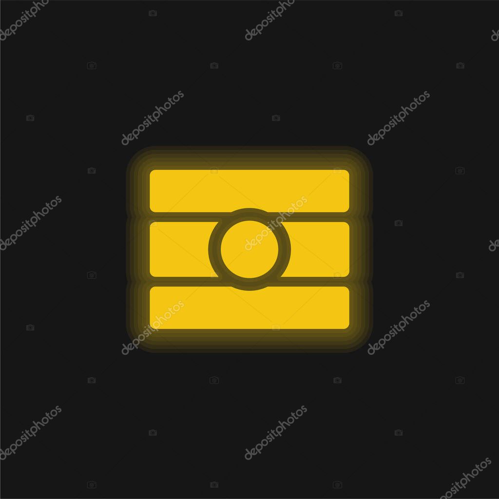 Bindi yellow glowing neon icon