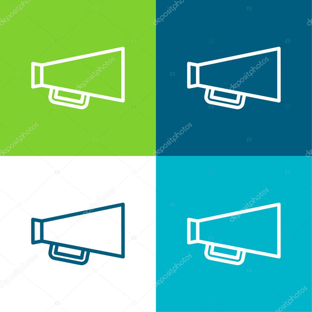 Big Megaphones Flat four color minimal icon set