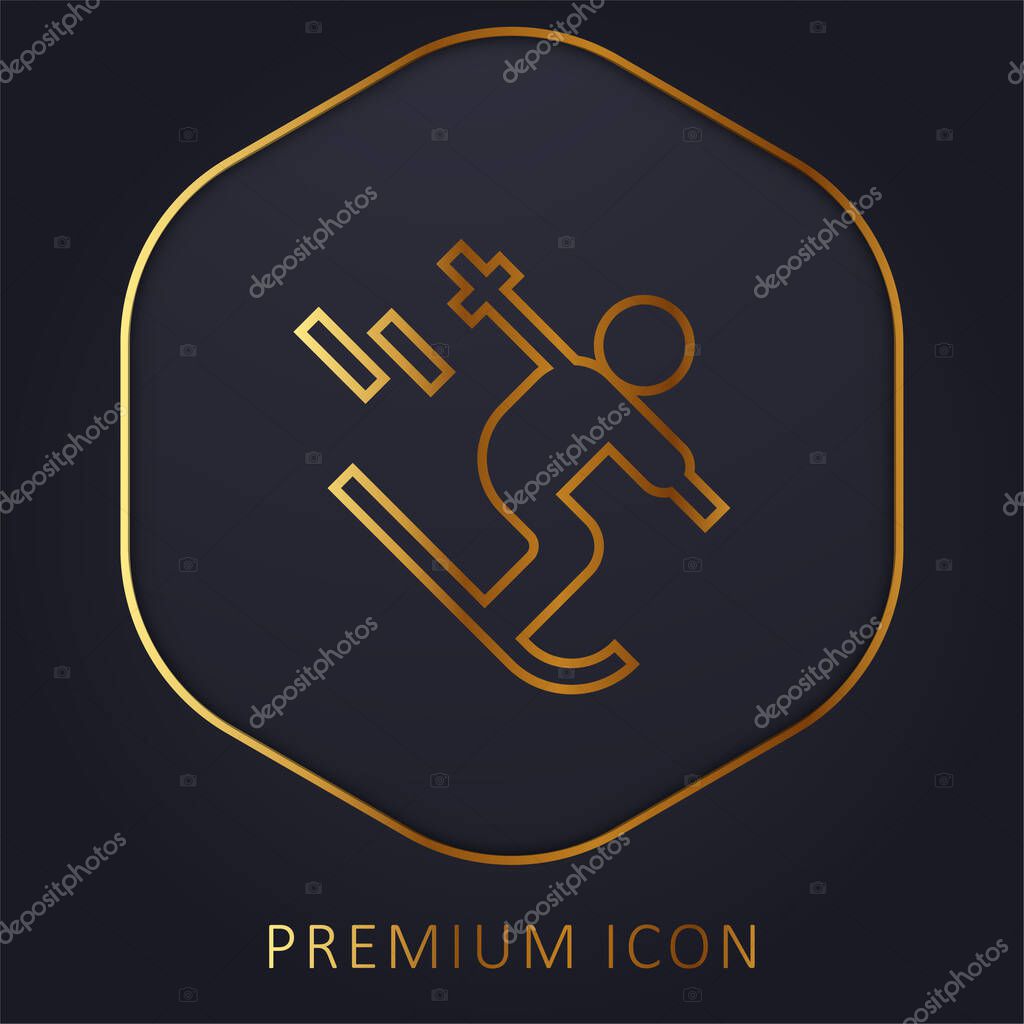 Alpine golden line premium logo or icon