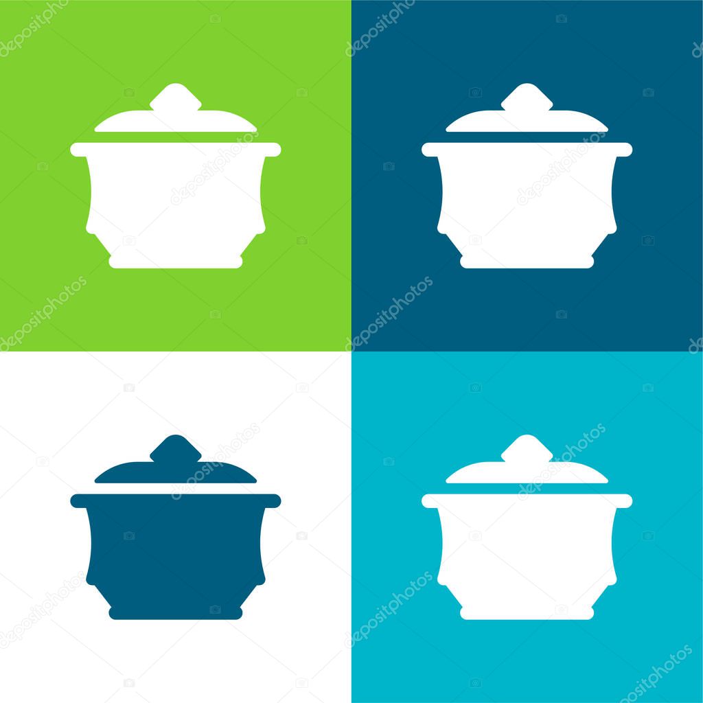 Amphora Flat four color minimal icon set
