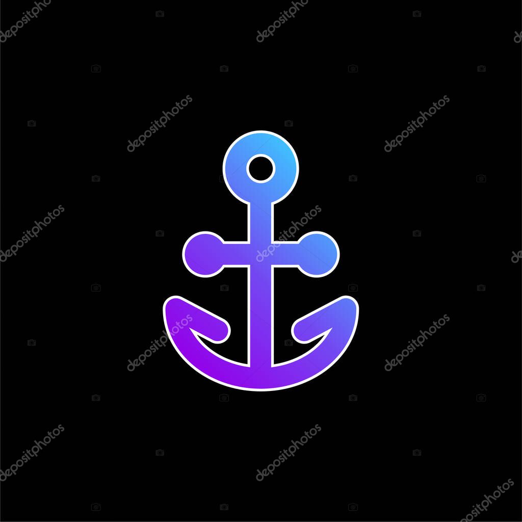 Anchor blue gradient vector icon