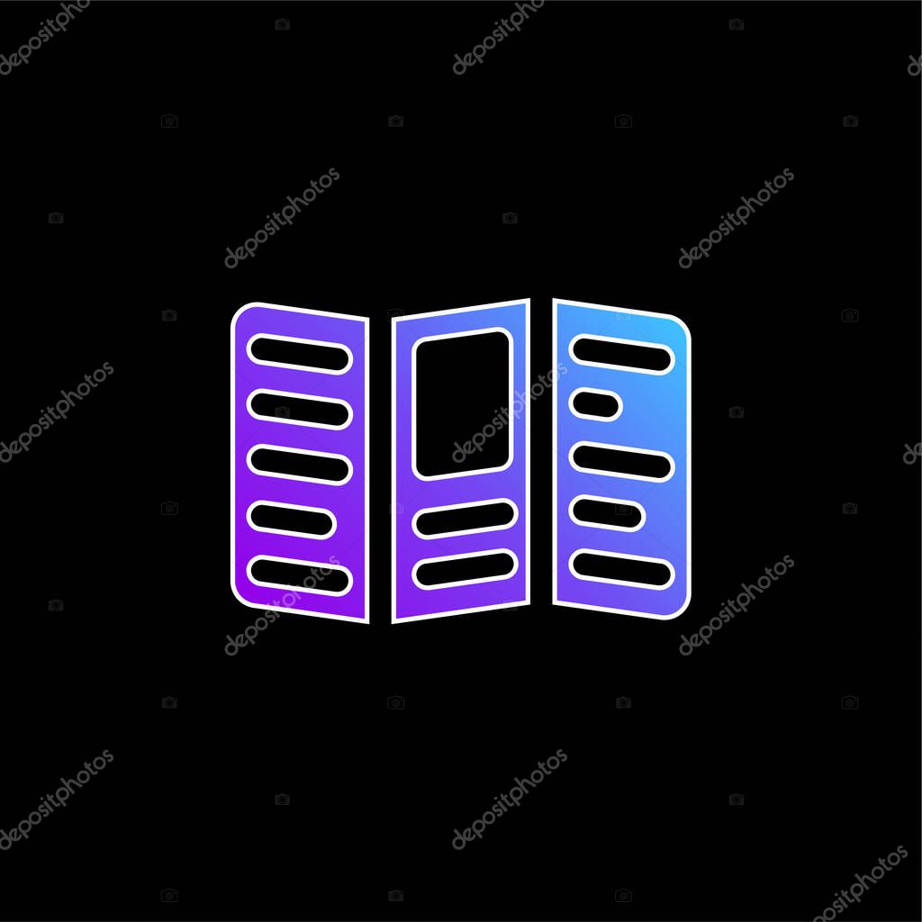 Booklet Text blue gradient vector icon