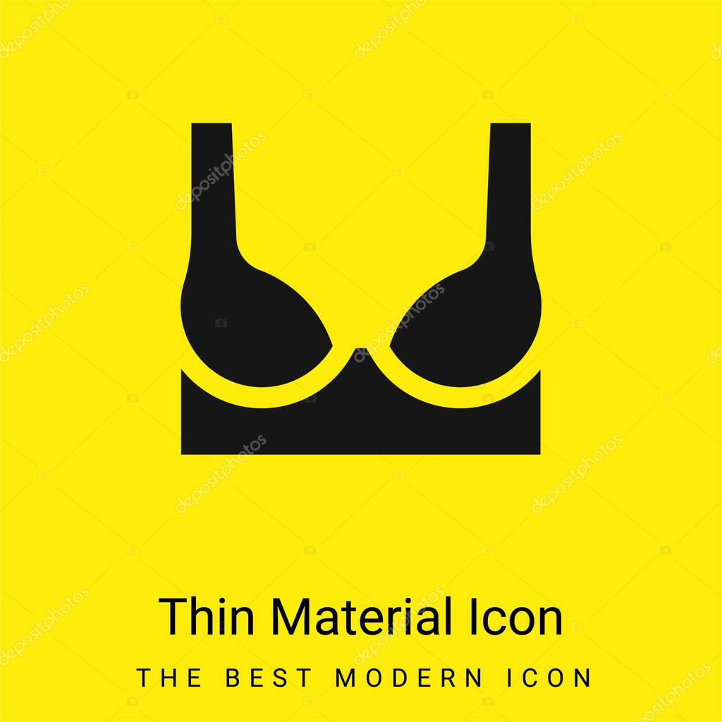 Bra minimal bright yellow material icon