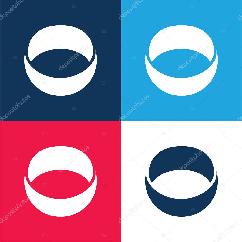 Ashley Madison Social Logo blue and red four color minimal icon set