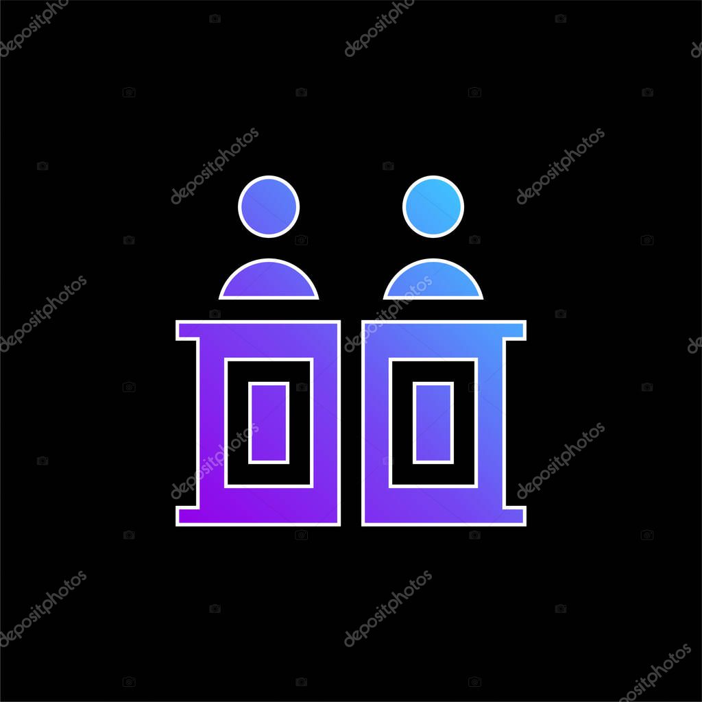 Advocate blue gradient vector icon