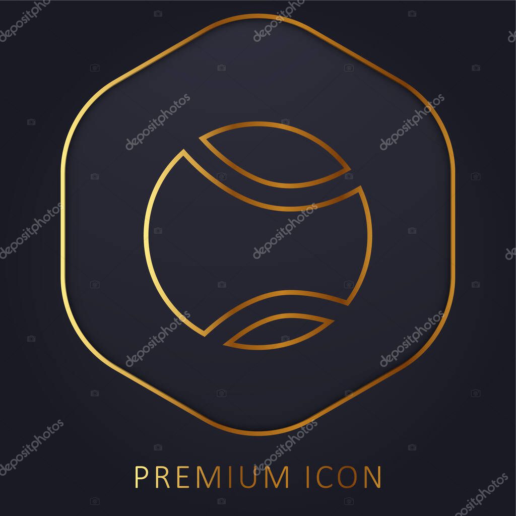 Ball golden line premium logo or icon