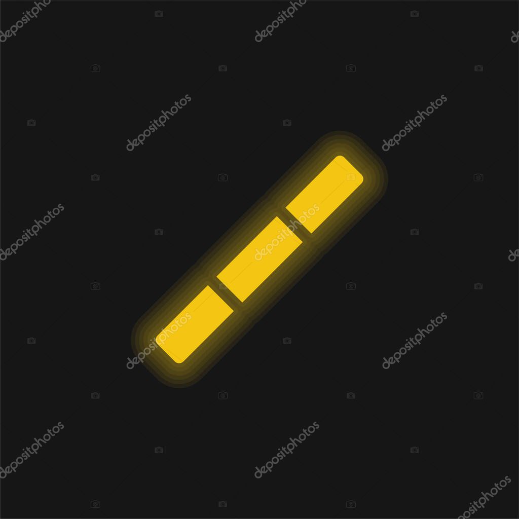 Bo yellow glowing neon icon
