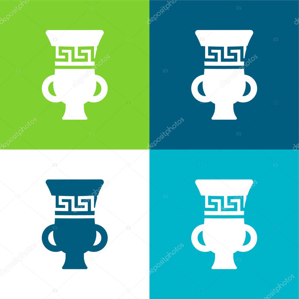 Amphora Flat four color minimal icon set