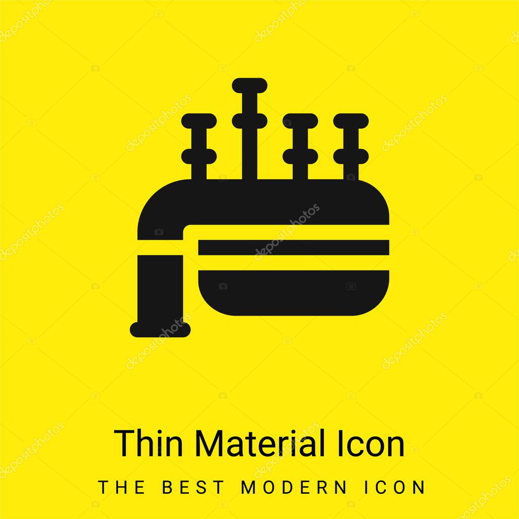Bagpipe minimal bright yellow material icon