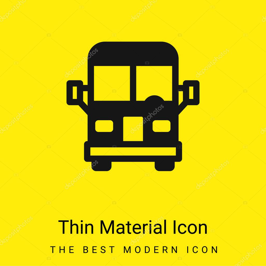 Airport Bus minimal bright yellow material icon