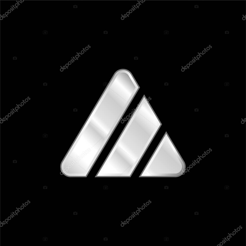 Bleach silver plated metallic icon