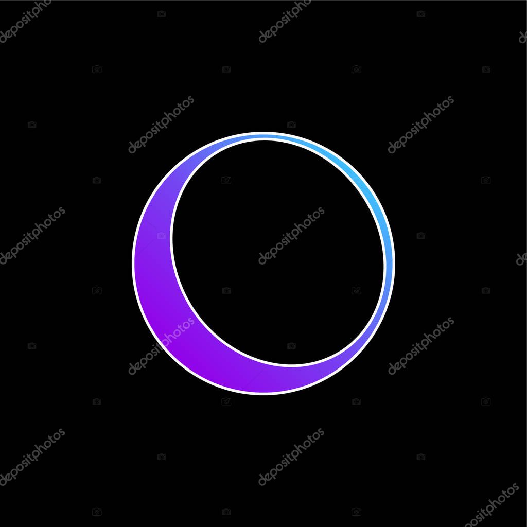 Ball Outline With Shadow At The Edge blue gradient vector icon
