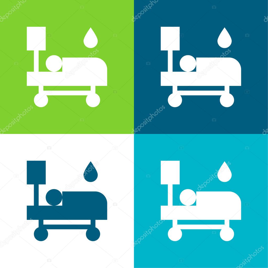 Blood Transfusion Flat four color minimal icon set