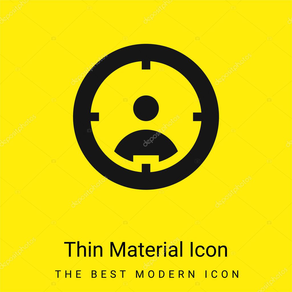 Aim minimal bright yellow material icon