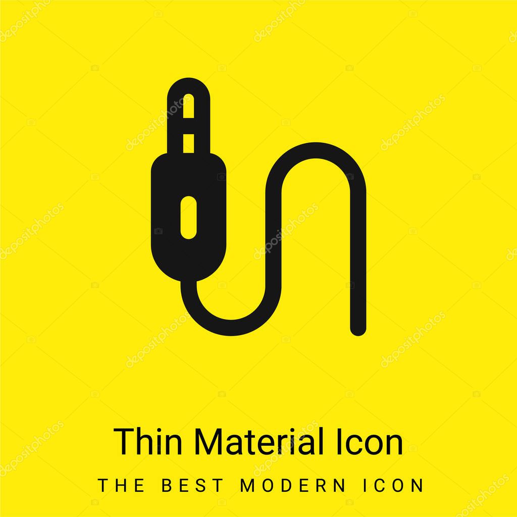 Audio Jack minimal bright yellow material icon