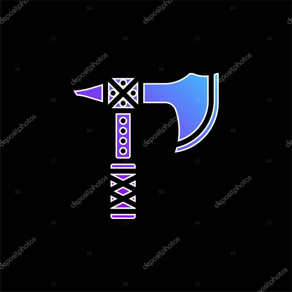 Axe blue gradient vector icon